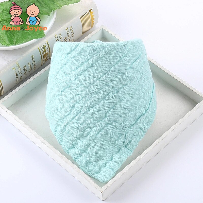 5 Stk/partij Baby Effen Sjaal Baby Katoen Gaas Snap Pasgeboren Gewassen Handdoek Slabbetjes: green