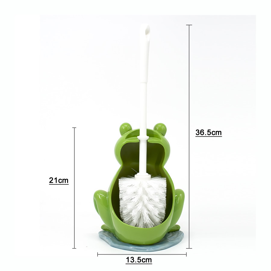 Kreative Karikatur Sitzen Frosch Wc Pinsel Halfter einstellen Harz Basis Heimat Hotel Schlecht Reinigung Werkzeug Dekoration Statue