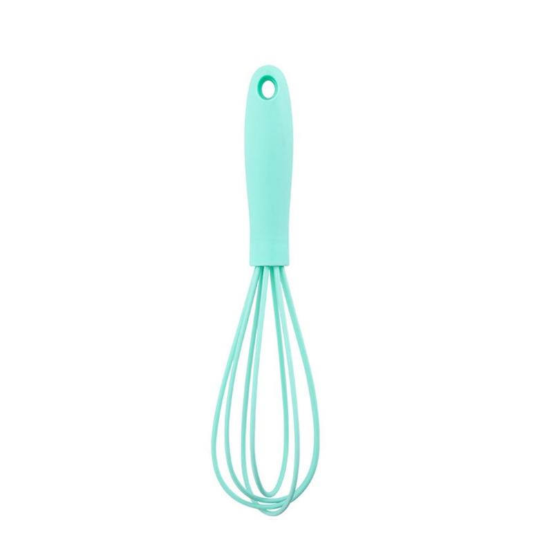 1pc multifunktionella roterande manuell äggvisp mixer mini plast kök äggvisp bakverktyg äggrörare silikon miljövänlig: E