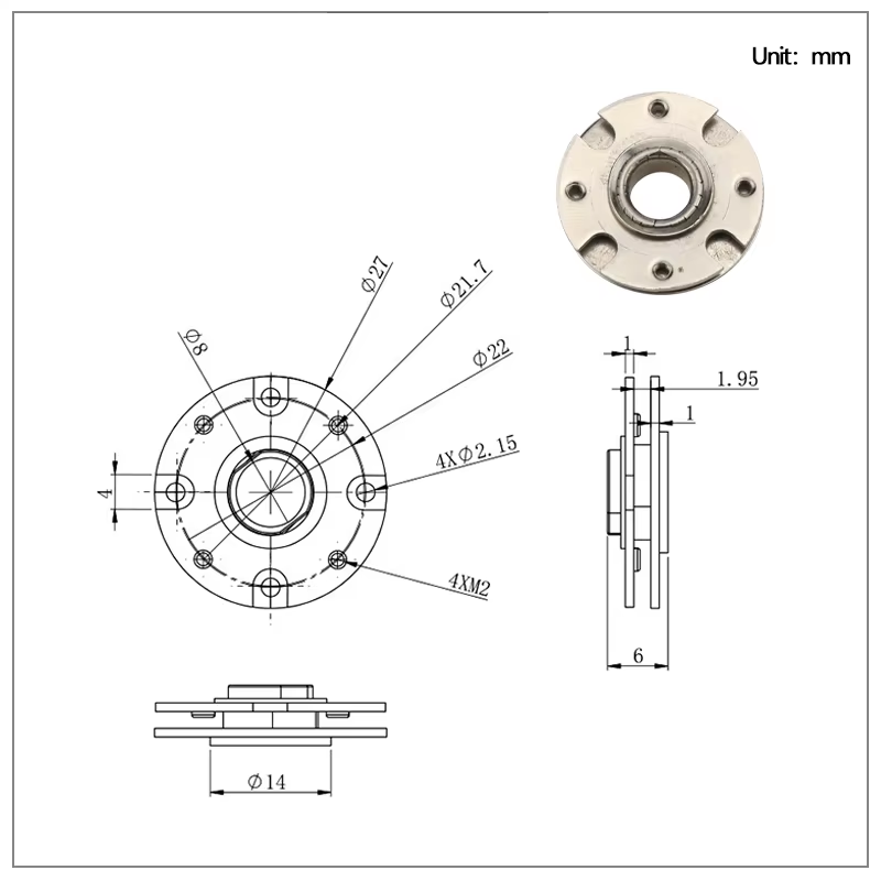 360 Degree Rotation Of A Planar Shaft, Disk Damping Hinge And Arbitrary Pause Of A Hollow Planar Circular Damper