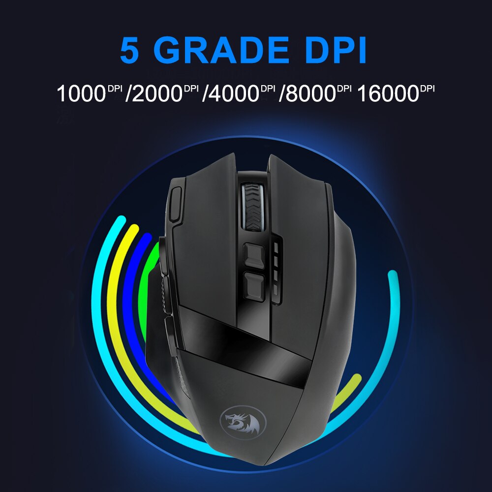 Redragon M801P RGB USB 2.4G Wireless Gaming Mouse 16400 DPI 10 buttons Programmable ergonomic for gamer Mice laptop PC computer