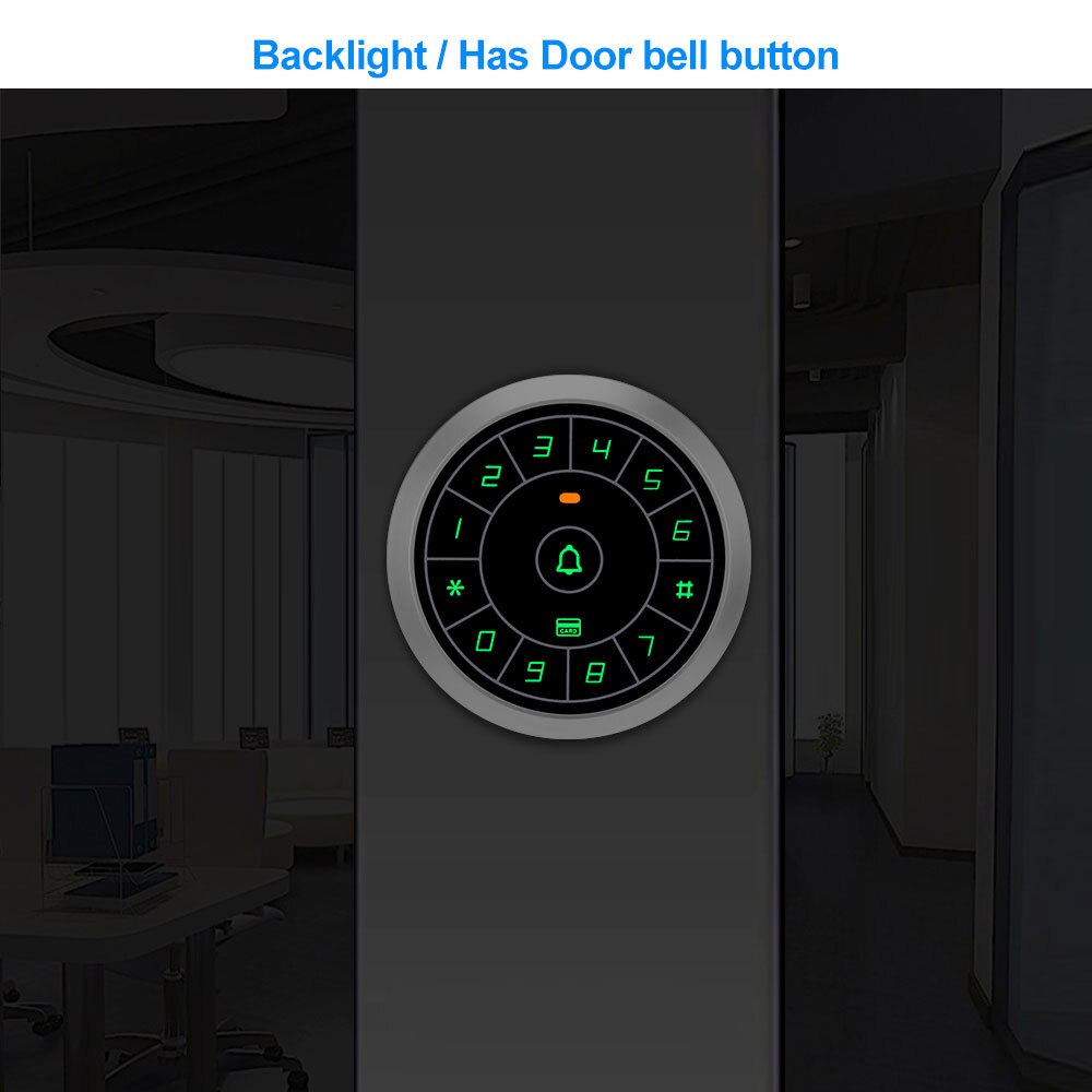125KHz Access Control Keypad RFID Keyboard Touch Metal Waterproof Access Controller Wiegand 26/34 for Door Access Control System
