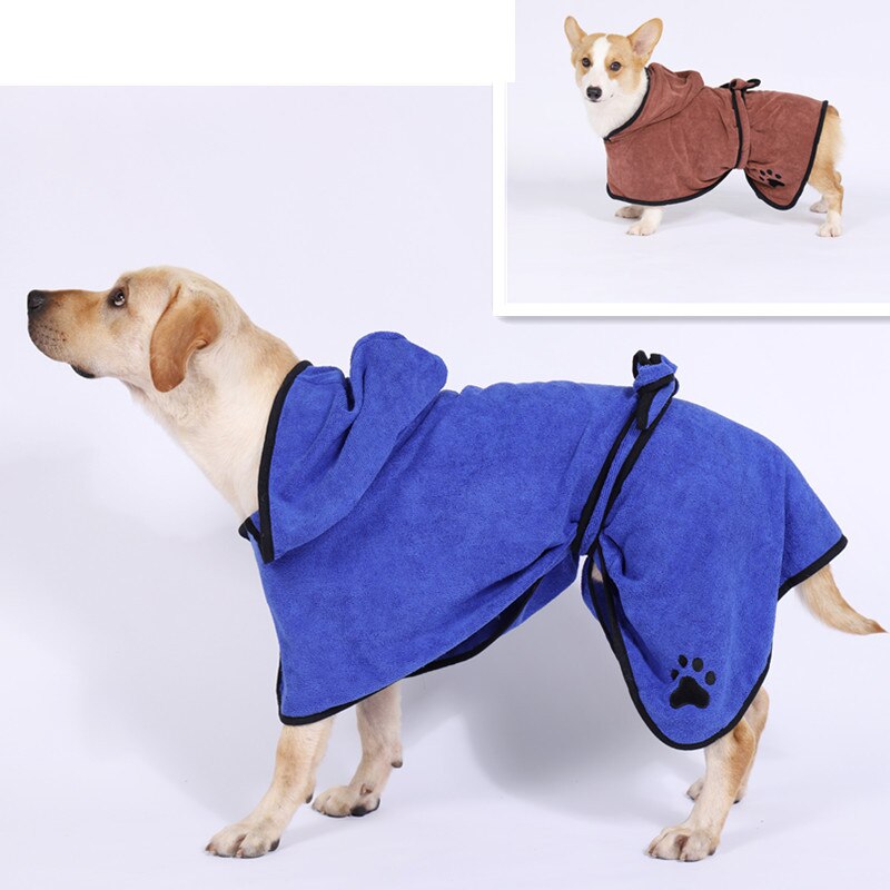 Albornoz absorbente de secado rápido para perro, toalla supercálida para perros pequeños, medianos y grandes, de microfibra, para mascotas, XS-XL