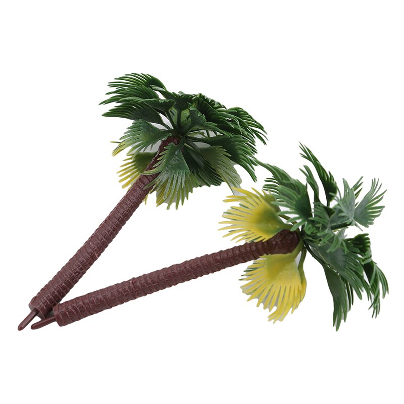 6Pcs/set Layout Rainforest Plastic Palm Tree Diorama Scenery Model Artificial Palm tree Leaves With