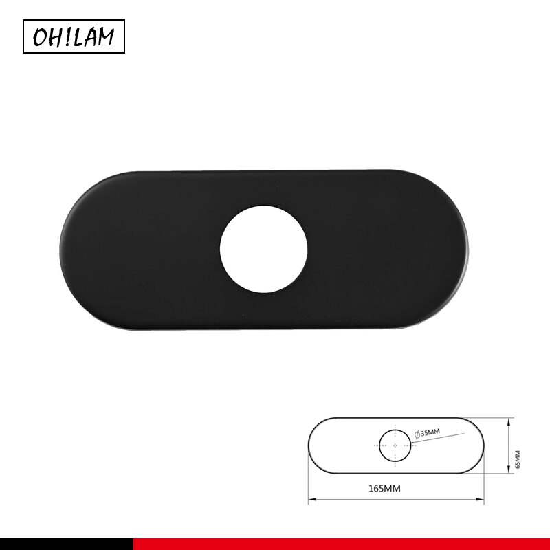 6 &quot;Chrome Circulaire Kraan Plaat Rozet Geschikt Voor 4 Inch Sink 3-Naar-1 Gat Badkamer Vanity wastafelmengkraan Cover Dek Plaat: B-BK