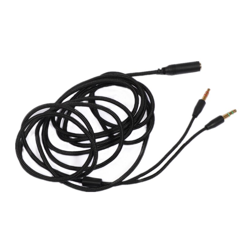 For -Razer Earphone Audio Cable Headphone Adapter Splitter Headset Microphone For -Razer Electra/Kraken PRO 7.1 V2/Hamme