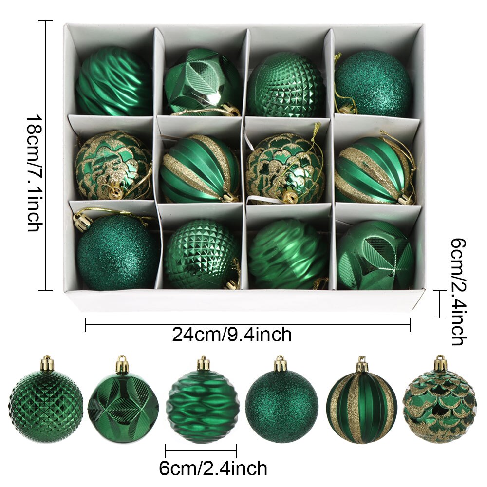 Plastic Ball Bauble Pendant Xmas Hanging DIY Home Christmas Tree Decoration Party Supplies 2021New