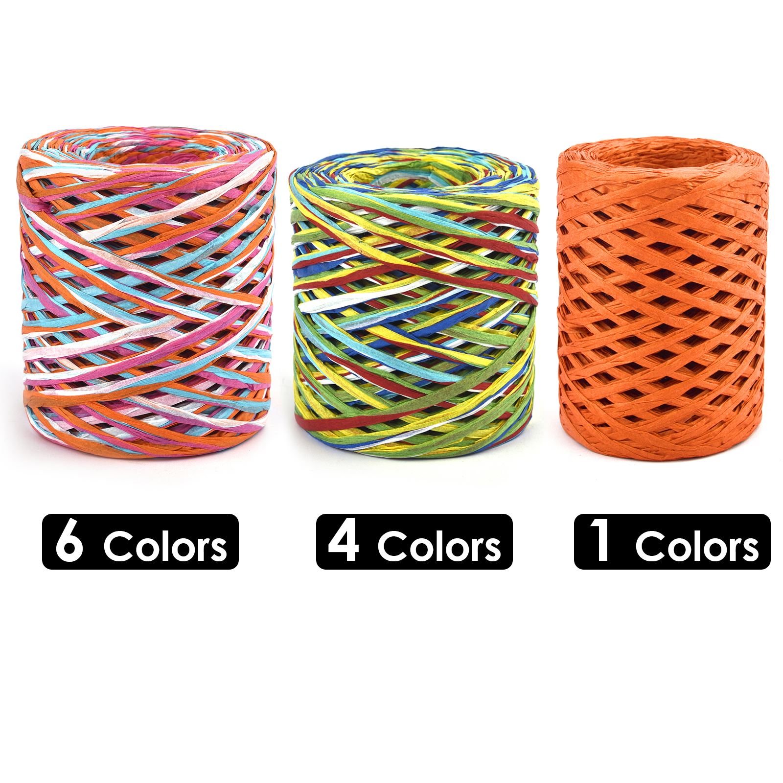 100m/70/20m Natural Raffia Straw Yarn For Knitting Crocheting Paper Threads Diy Handmade Summer Hat Bag Crochet Packaging