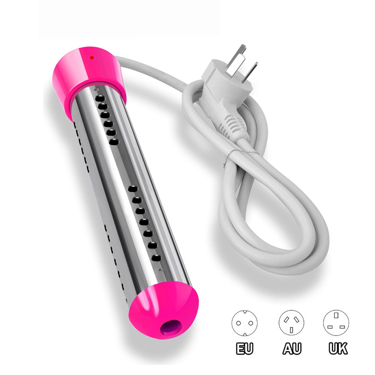 220V Elektrische Boiler Roestvrij Drijvende 2500W Elektrische Boiler Draagbare Onderdompeling Schorsing Badkamer Zwembad: Pink 2500W / uk plug