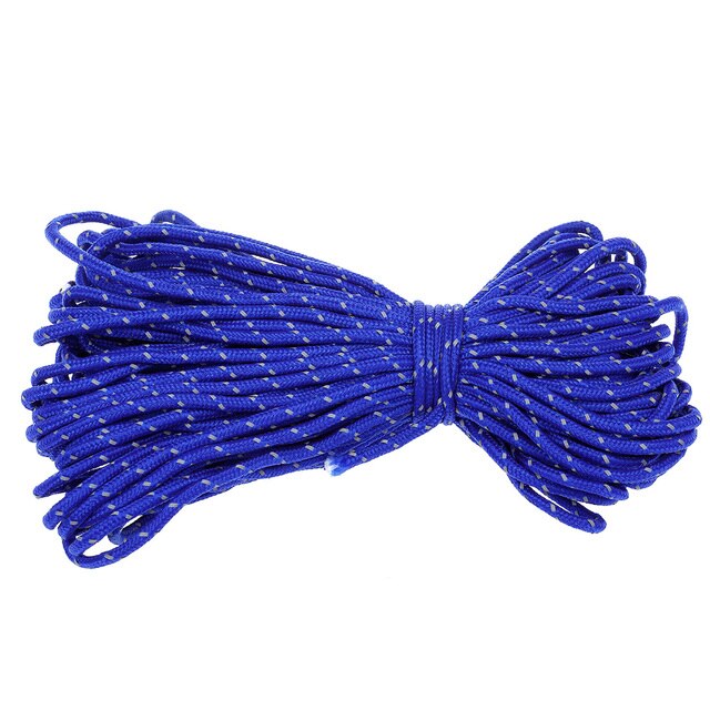 Lixada 20m 2mm liny namiotowe akcesoria robić namiotów odblaskowe w nocy lina Paracord smycz odkryty kemping namiot liny piesze wycieczki rdzeń: Niebieski