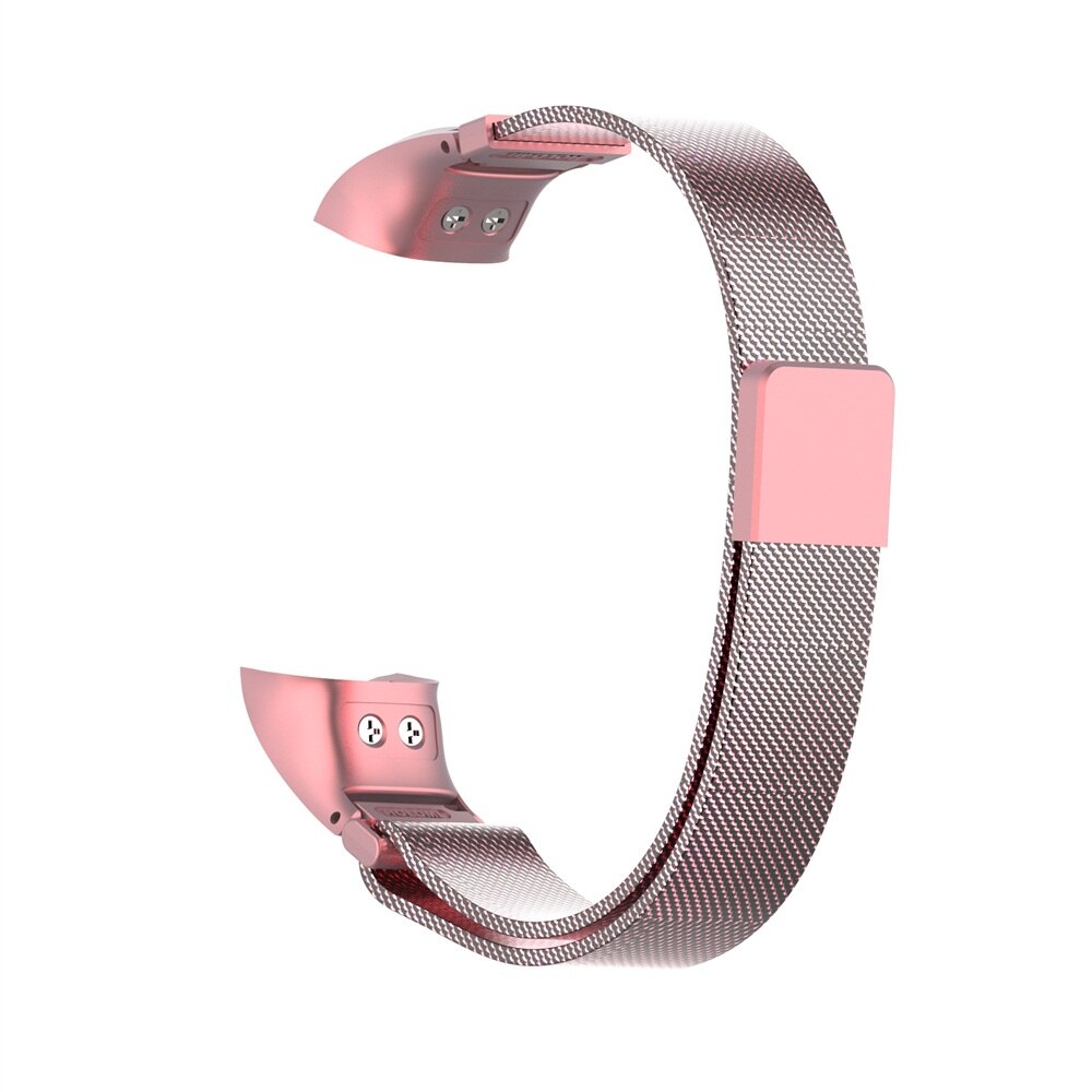 For Huawei Honor Band 5 4 Luxury Metal Loop Watch Band Magnetic Replacement Smart Watch Strap Bracelet Wristbands: rose red