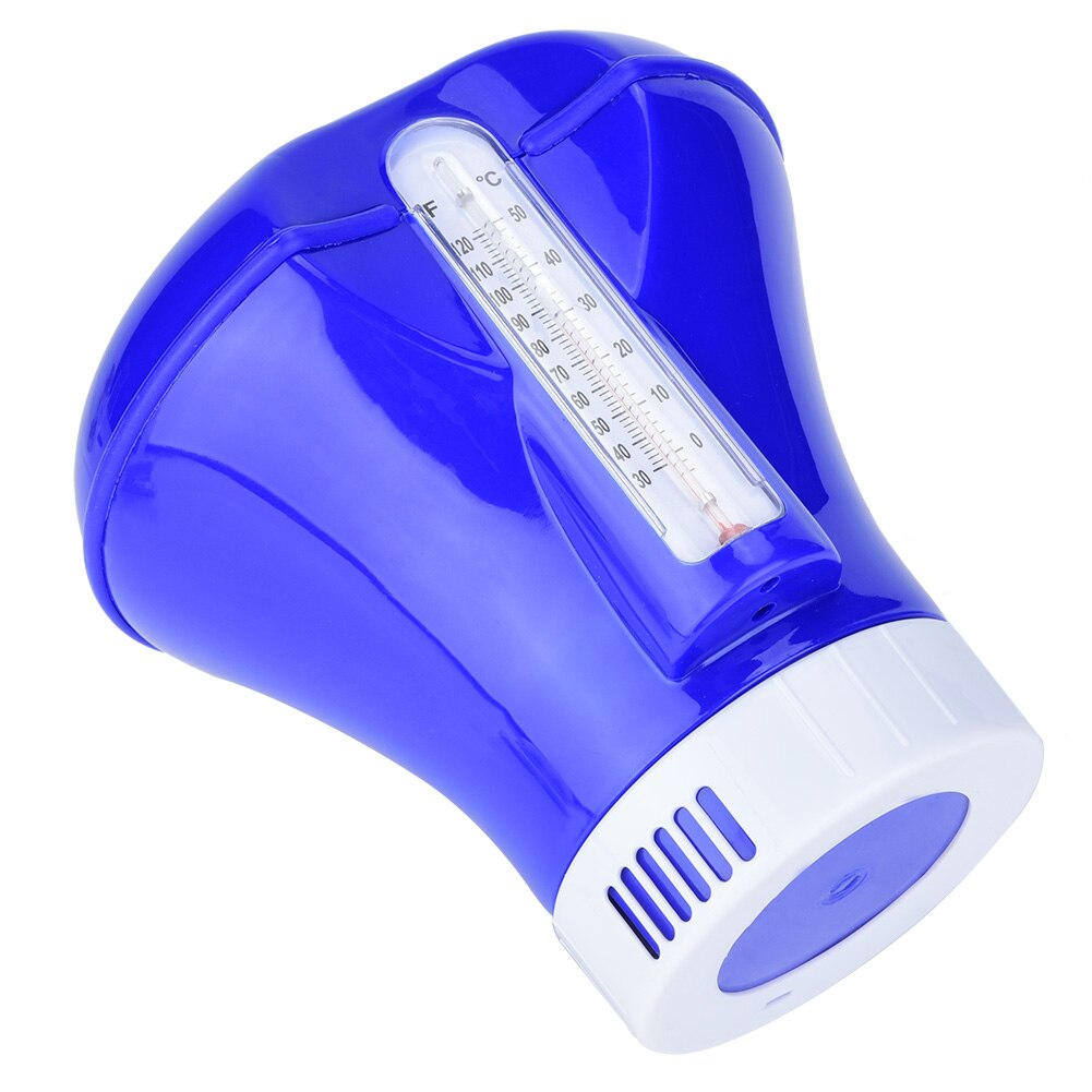 Swimming Pool Floating Chemical Chlorine Dispenser Tablet Holder With Thermometer Dispenser Disinfect Floating