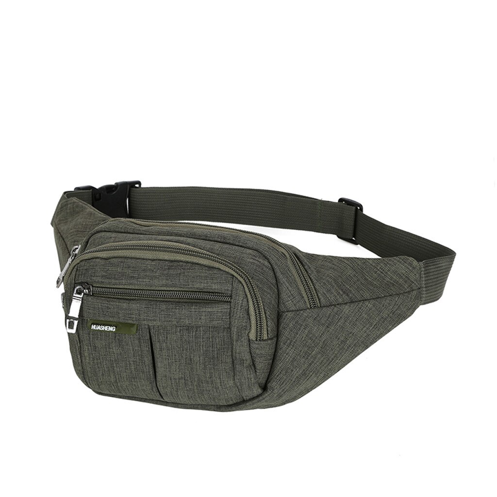 women men waist bag fanny pack Outdoor dual pocket running belt Functional solid zipper Crossbody Bag Chest Phone purse nerka