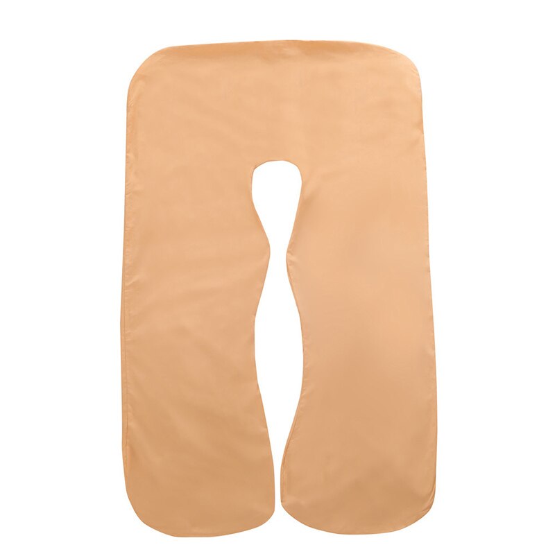 Zwangerschap Kussen Case Full Body U-Vormig Kussen Cover Multi-Functionele Kant Beschermen Kussenhoes Met Zip Voor zwangerschap Vrouwen: Brown PillowCase