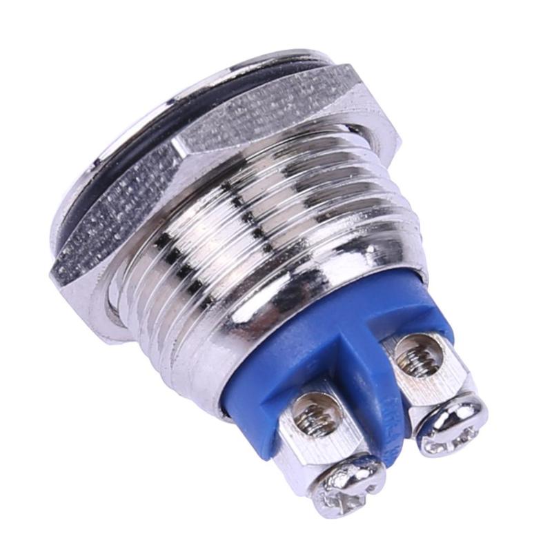 16mm Stainless Steel Starter Switch Boat Horn Momentary Push Car Motorcycle Button Switch For Starter Contactor Relay
