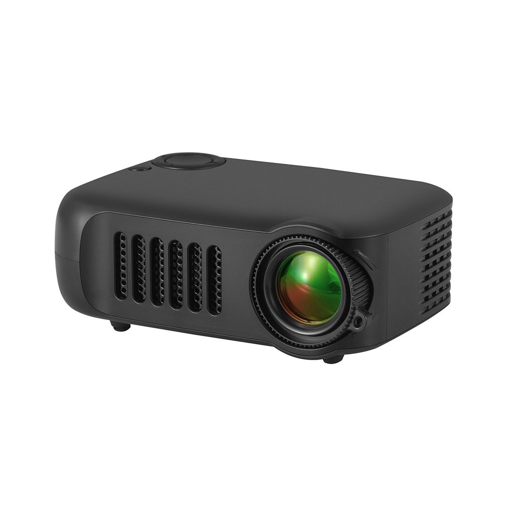 A2000 Home Mini Pico Projector Led Entertainment Support Hd Projector Highlight Optical Lens Multifunctional Interface Black