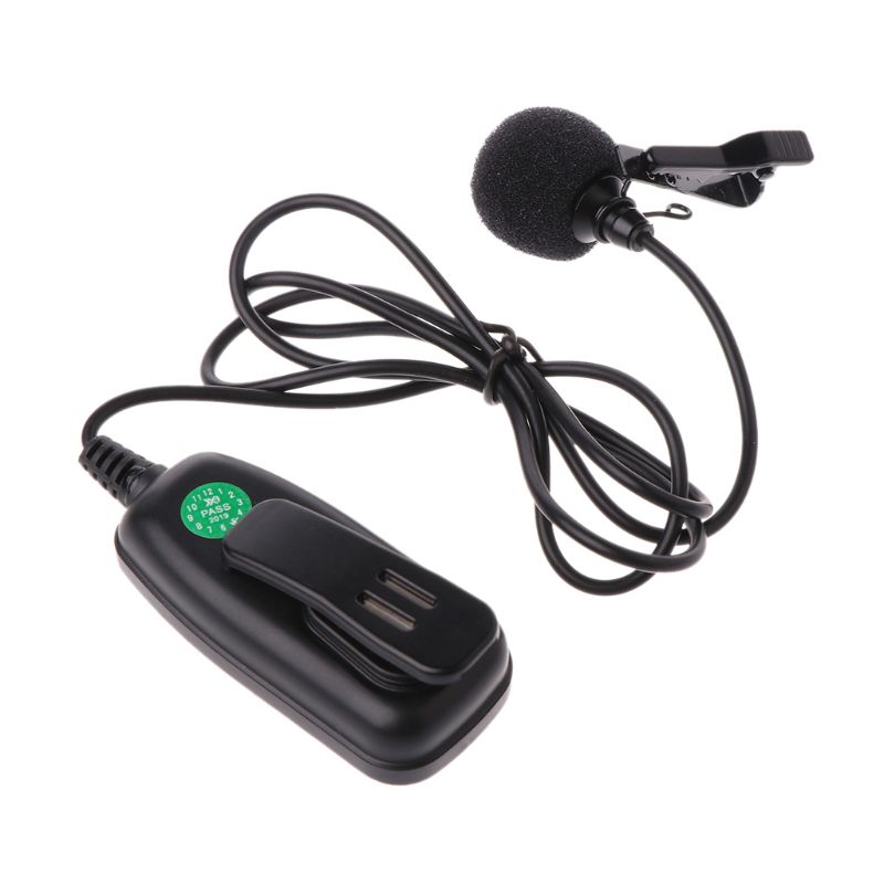 OOTDTY 2.4G Wireless Tie Clip Microphone Lavalier Lapel MIC Guitar Pickup for Speaker