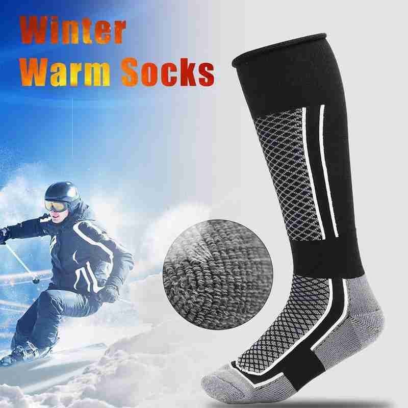 Chaussettes thermiques de sport pour femme et homme, 1 paire, pour Ski d'hiver, marche, randonnée