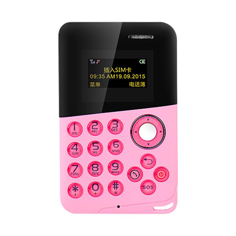 Original Aeku M8 Mini Card Phone Handsfree Bluetooth Message Color Screen Low Radiation Kids Pocket Mobile Phone