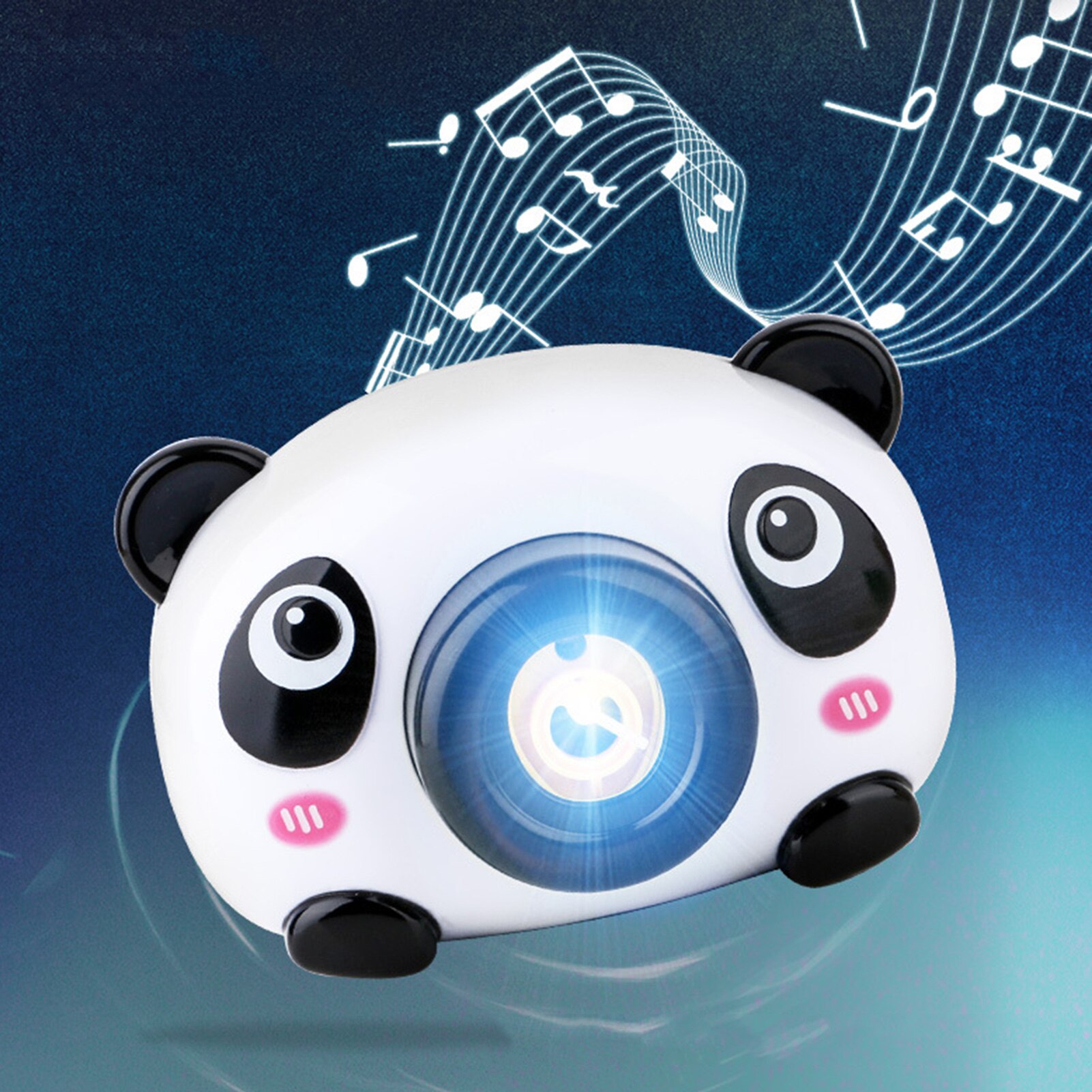 Cute Cartoon Panda Forma di Bolla Impermeabile Della Macchina Fotografica con la Luce Colorata Giocattolo di Musica Per Bambini Giocattoli Educativi per I Regali Dei Bambini