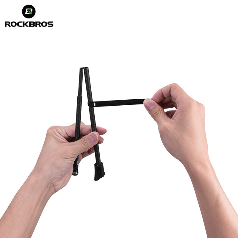 ROCKBROS-pata de cabra para bicicleta de montaña, soporte de fibra de carbono/aleación de aluminio, accesorios de bicicleta de ciclismo