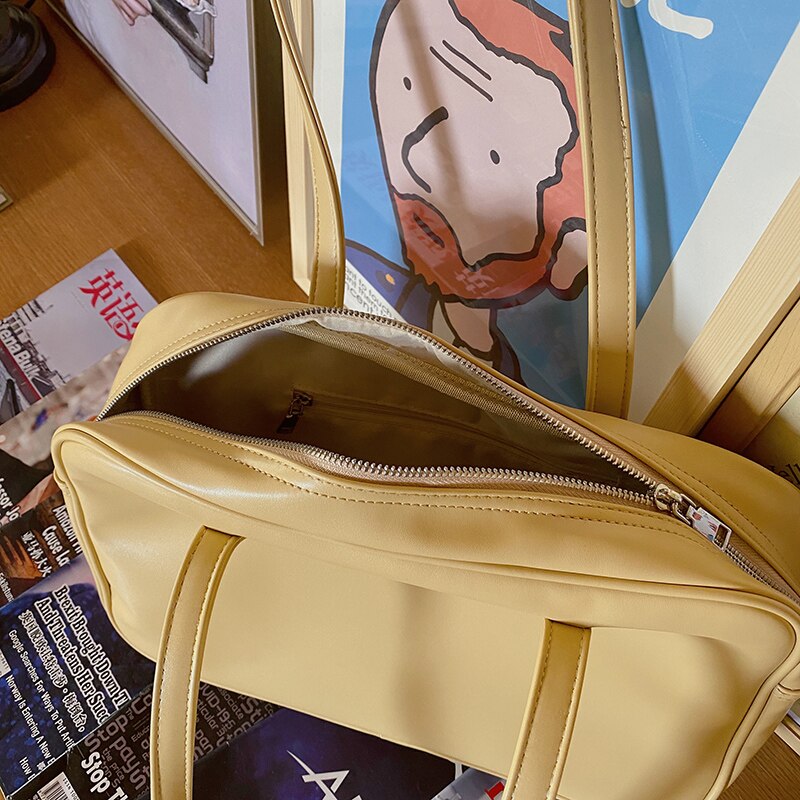 Large Capacity Women Handbags Soft PU Leather Ladies Shoulder Bag Simple Solid Color Female Underarm Bags Travel Tote