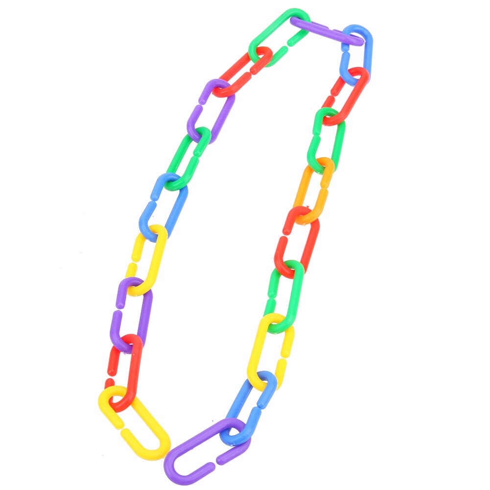 100pcs Plastic Parrot Toy C-clips Hooks Chain C-links Sugar Glider Rat Parrot Bird Toy Accessories Colorful Swing Cage Part