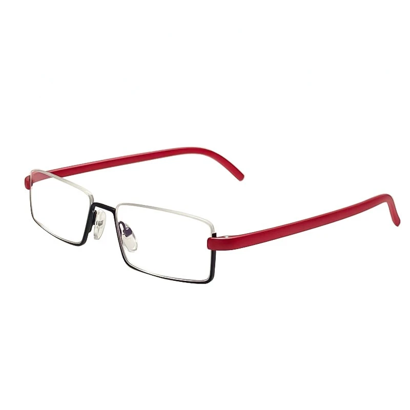 Gafas de lectura flexibles de medio marco con caja para hombres y mujeres, gafas portátiles antiazules, gafas para presbicia Unisex + 1,0 a + 4,0: YELLOW / +350