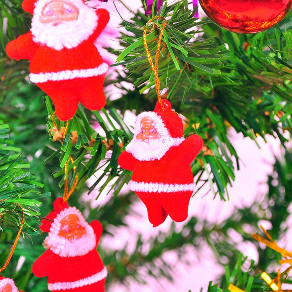 6pcs Christmas Tree Decorations Xmas Pendant Santa Claus Haning Ornaments for Home Party