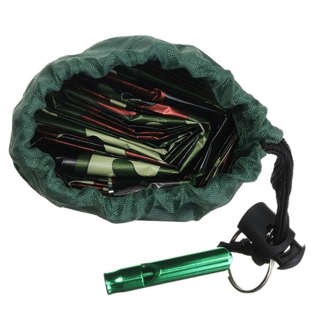 Saco de dormir de emergencia ultraligero, manta de rescate impermeable, para acampar al aire libre, senderismo, térmico, mantiene el calor, portátil