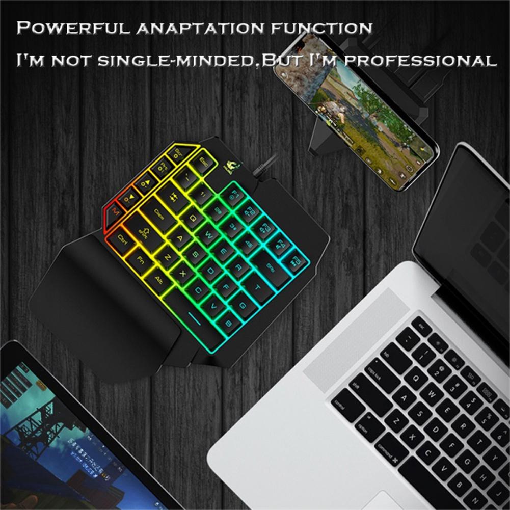 Business Office One-handed Keyboard Mouse Set Ergonomic Sensitive Buttons Long Life Keyboard Mouse For Game Lovers