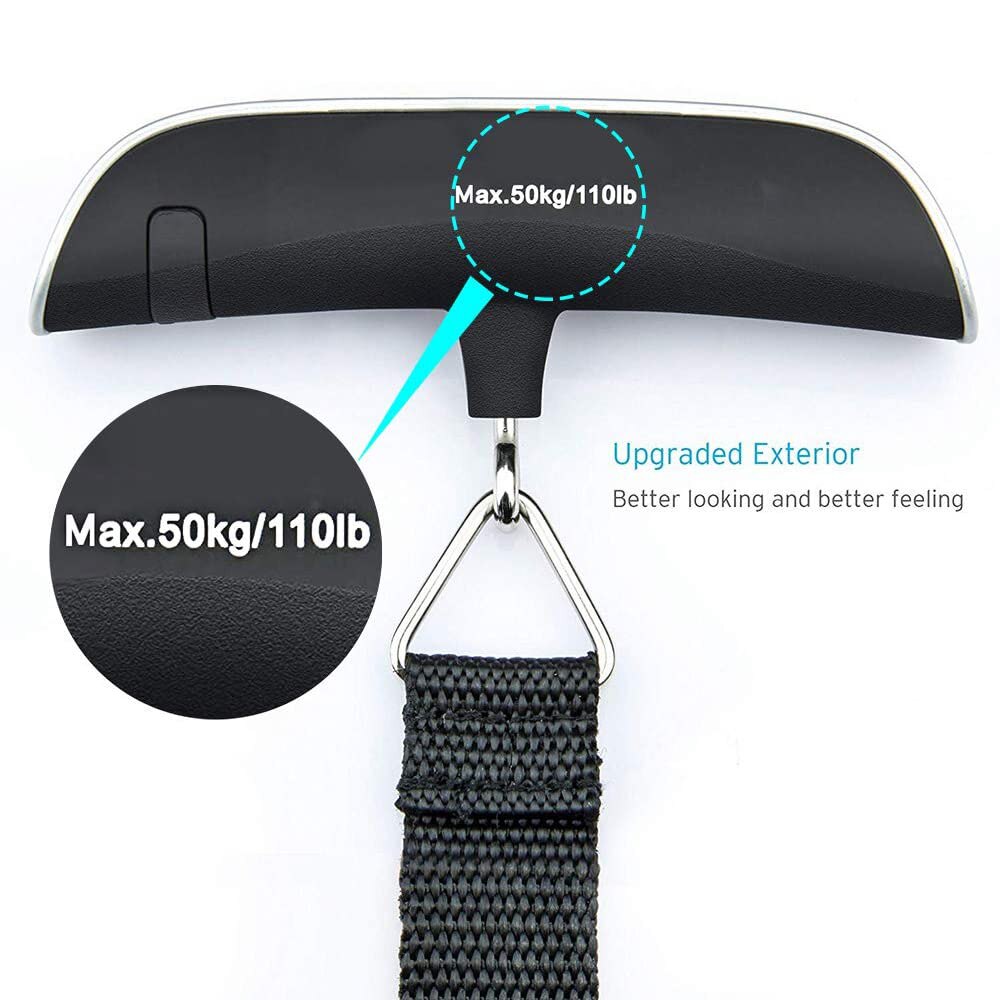 Báscula Digital LCD portátil, balanza electrónica de 50kg, para equipaje colgante, Maleta de viaje, pesa bolsa, herramienta de equilibrio de peso