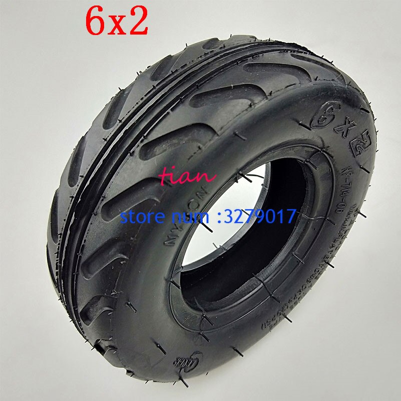 6 Inch 6X2 Tire and Inner Tube Set Fit for Electric Scooter Wheel Pneumatic Wheel Trolley Cart Air Wheel Bike