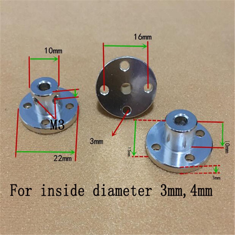 1Pc Starren Flansch Kupplung 3mm/4mm/5mm/6mm/8mm Motor- führen Welle Koppler Motor- Anschluss Achse Lagerbier Armaturen