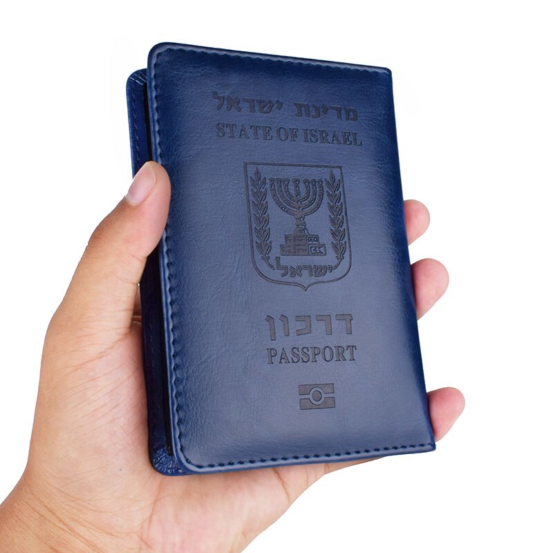 Reise Pu Leder Israel Passport Abdeckung Fall Brieftasche Männer Frauen Israelische Kreditkarte Halter Protector Fall