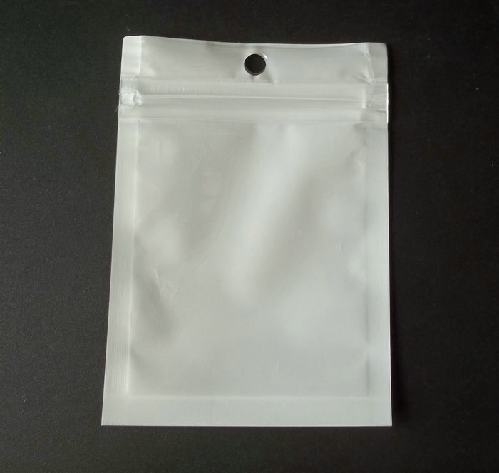 100pcs/lot White/Clear Self Seal Zipper Plastic Retail Packaging Pouch Pack Bag Zip Lock Storage Hang Hole Package Bags
