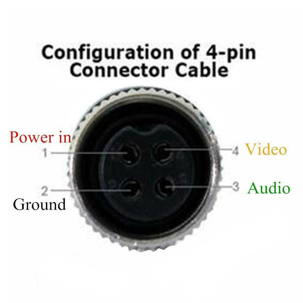 Cable de aviación de 4 pines para videovigilancia, conector RCA con Audio de vídeo y Cable de cámara de alimentación de CC, conector de Audio/RCA para micrófono, 1 Uds.