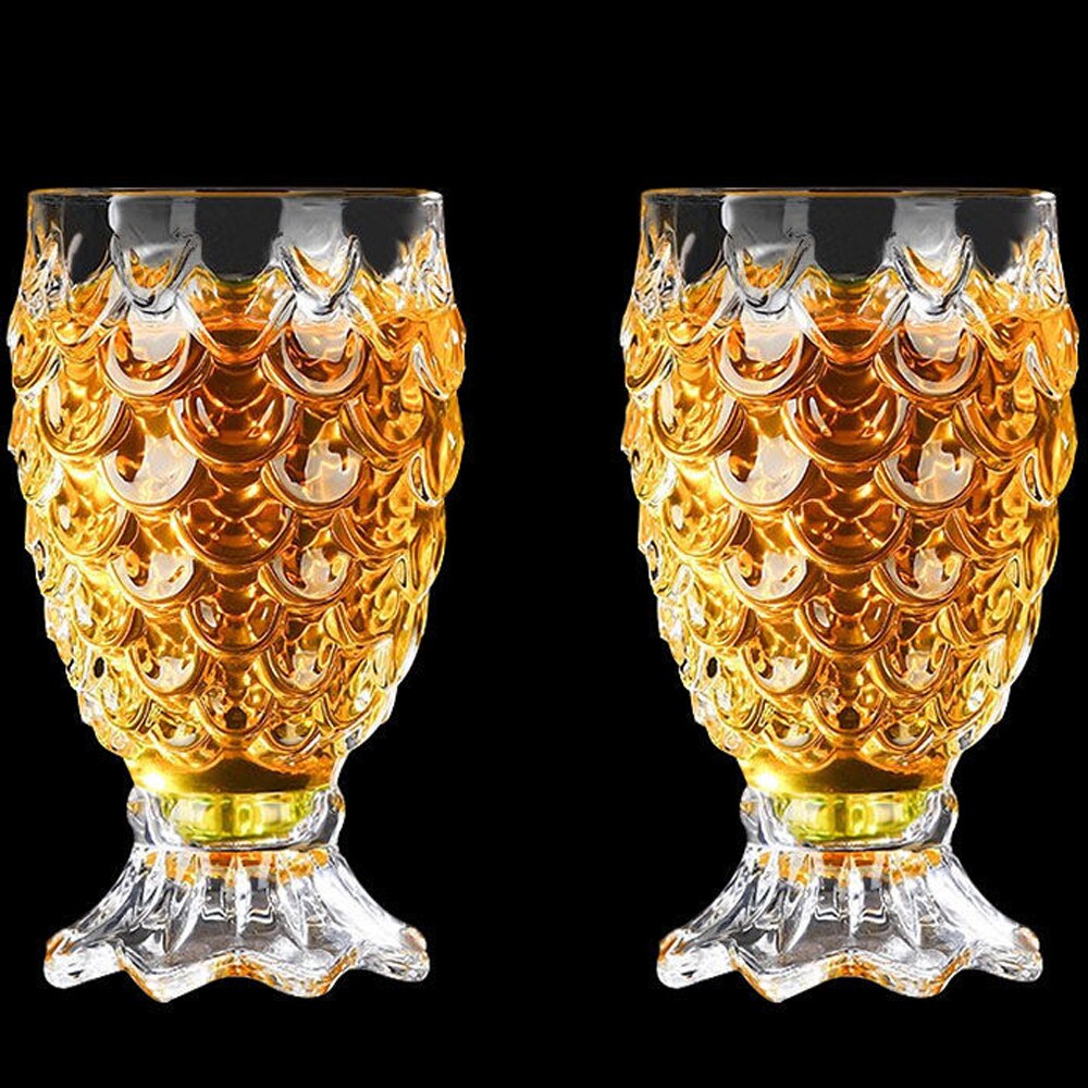 6 Stks/partij Crystal Bier Glas Helder Ananas Vormige Whiskey Glazen Bruiloft Drinken Glas Drinkware Tumbler Set Voor Water Wijn: B