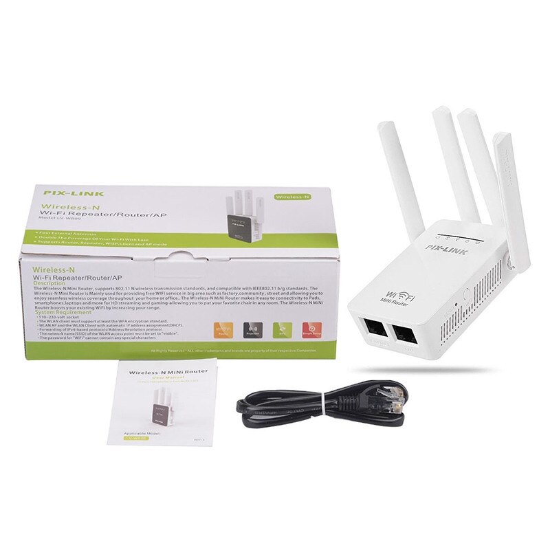 Wifi Repeater Wireless Router Range Extender Signal Booster with Antenna Sky Wps EU Plug For Home / Office / Outdoor