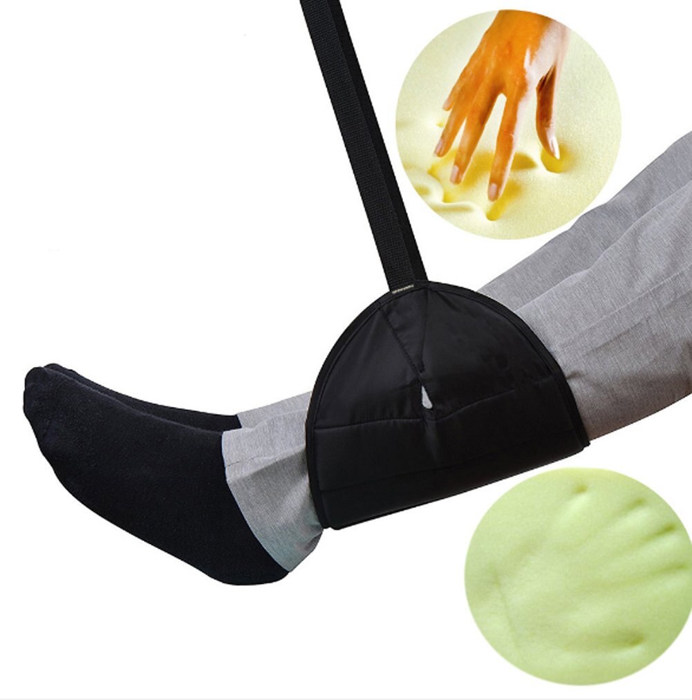 Voet Rusten Hangmat unisex vliegtuig reizen home office voetsteun hangmat verstelbare voetsteun hangmat Foot Relax Ondersteuning