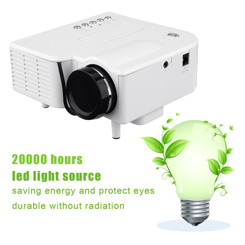 UC28 Mini Projector Hd Thuis 1080P Draagbare Home Theater Wired Led Projector Lcd Display Technologie Voor Conferentie Systeem