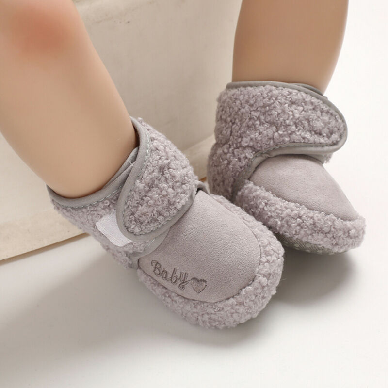 0-18M Toddler Baby Boys Girls Boots Winter Warm Soft Sole Plush Prewalker Snow Boots Children Kids Anti-Slip Crib Cotton Shoes