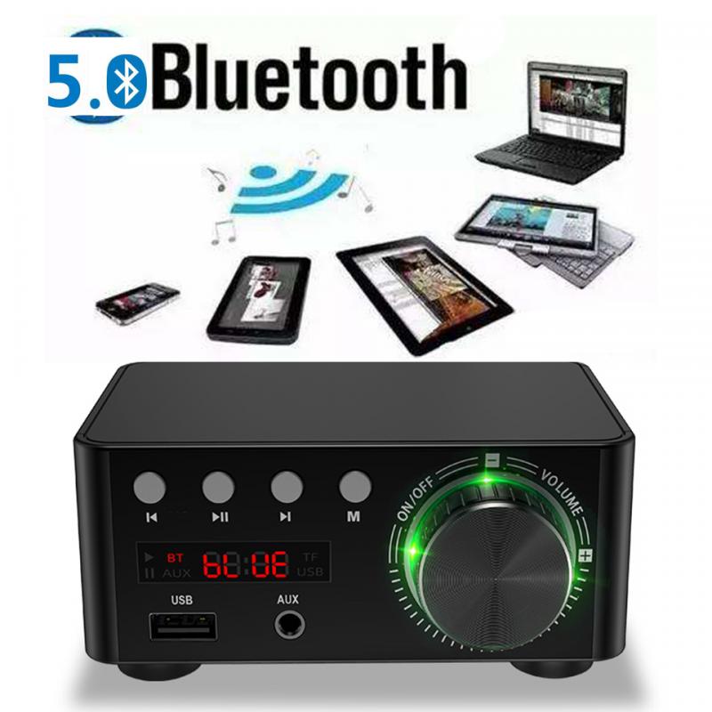 Digital Power Audio Verstärker bord HIFI Bluetooth 5,0 50WX2 Stereo AMP Amplificador Heimkino USB TF Card Player