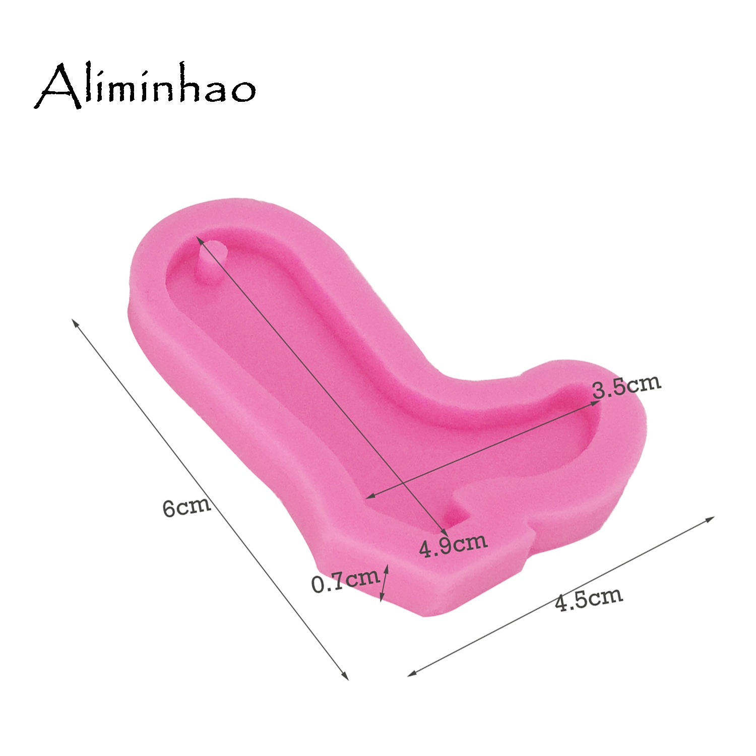 DY0066 Shiny cowboy boot siliconen mal voor sleutelhanger mallen Schoenen polymeer klei DIY Sieraden Hanger Maken epoxyhars mal
