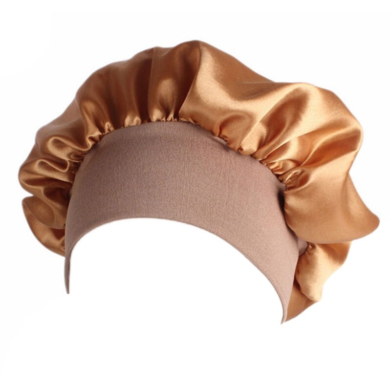 Women Satin Sleep Cap Full Coverage Soft Night Sleep Hat Cap Chemotherapy Cap: J