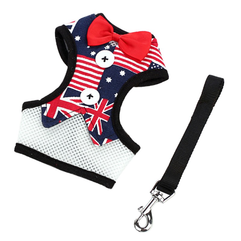 Mode Strik Dog Harness Met Leash Set Voor Hond Verstelbare Puppy Borst Hond Harness Leads Set Voor Kleine Medium Huisdier accessoires