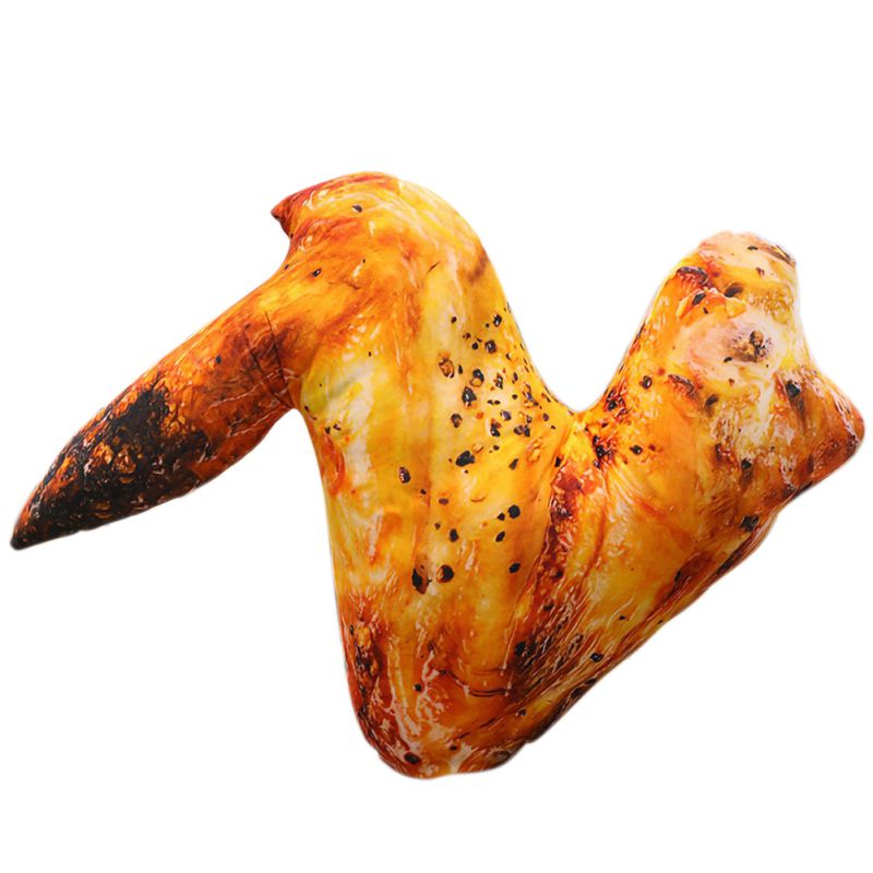 1PC Artificial Food Plush Doll Pillow Funny Fish Chicken Leg Novelty Plush Toy Office Artificial Food Barbecue Pillow: B