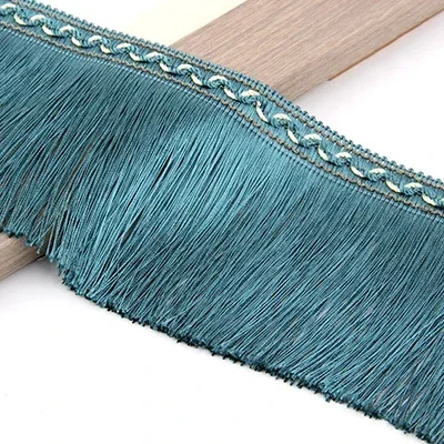 1/2M gland frange pour rideau vêtement dentelle garnitures bande sac vêtements glands coupe décoration ruban bricolage couture accessoires: M / Marron