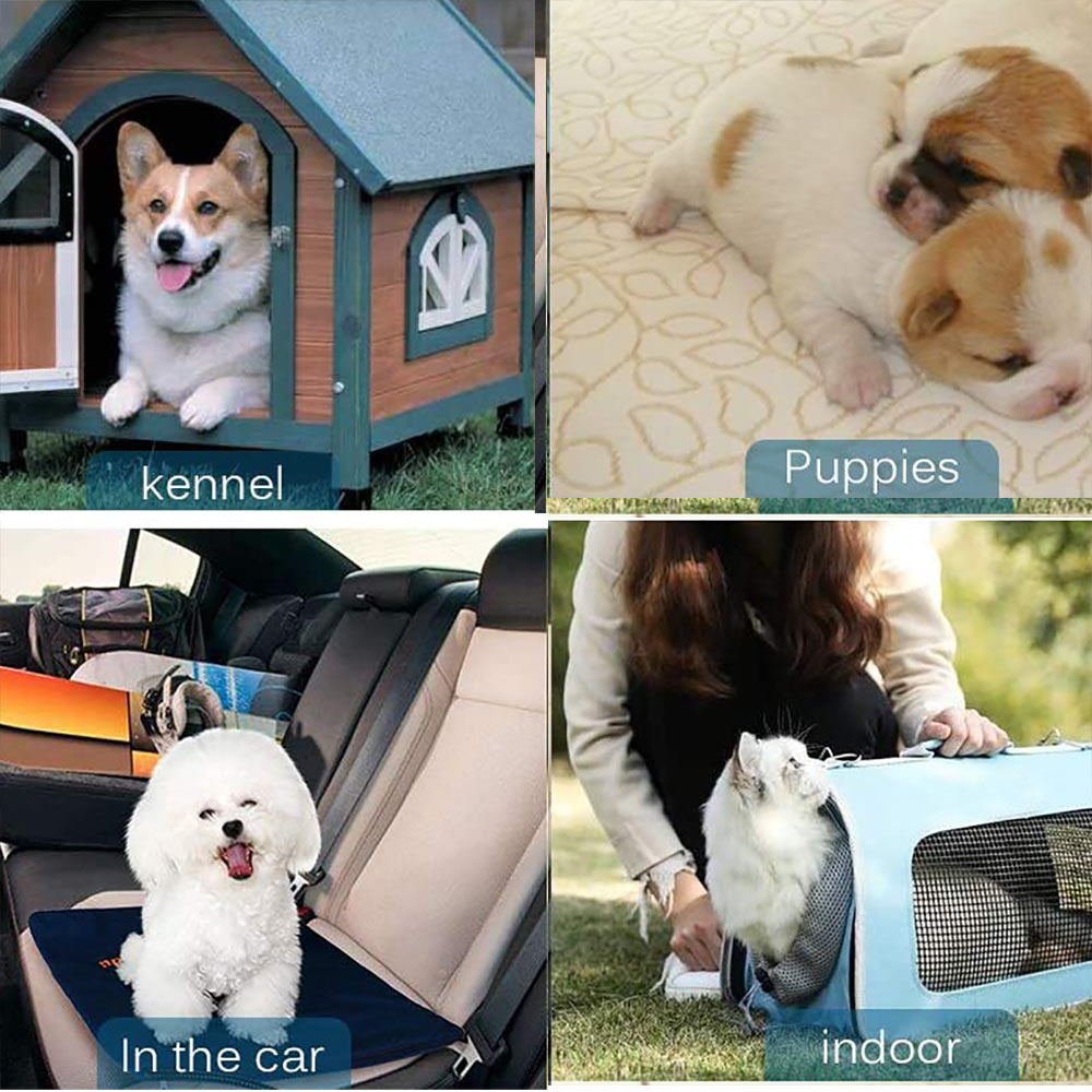 Alfombrilla calefactora eléctrica para mascotas, alfombra más cálida de invierno para gatos y perros