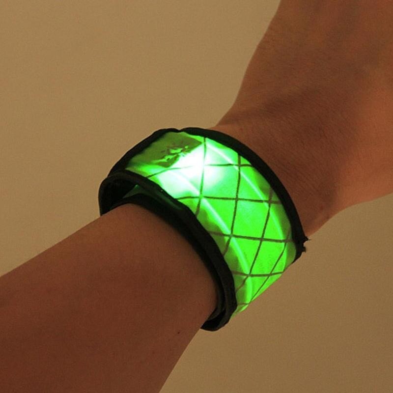 1 stücke Handgelenk Unterstützung LED Reflektierende Licht Arm Armband Für Nacht Band Lauf Armbänder Gürtel Handgelenk Armband Sicherheit Radfahren O0C3